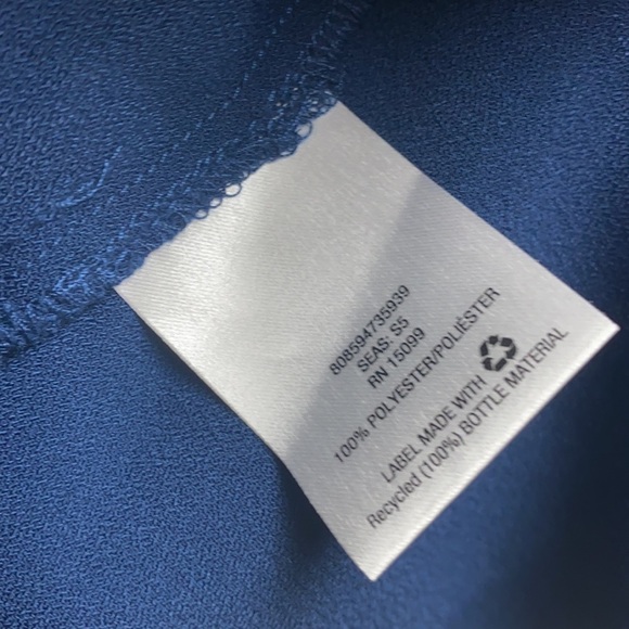 Laura Scott zipper navy blue top small - Picture 6 of 8